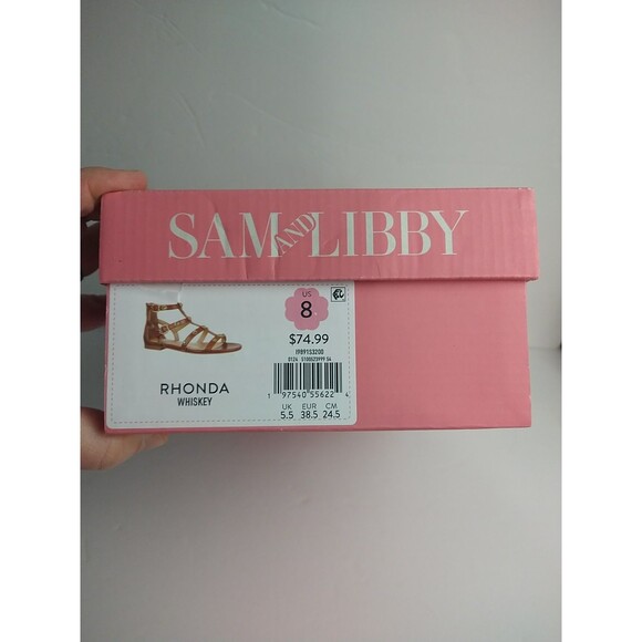 Sam & Libby Women's Rhonda Gladiator Sandal Whiskey  Size 8 Adjustable Strap - Picture 8 of 10